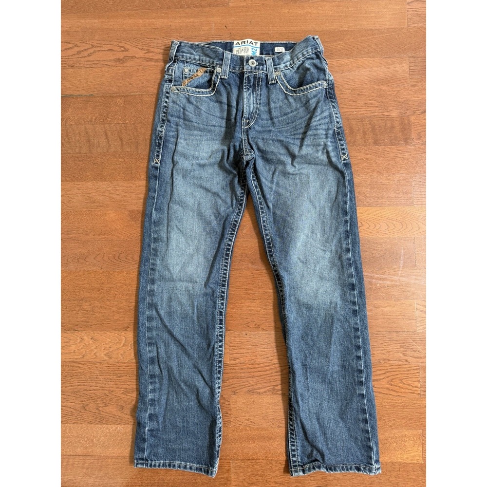 Ariat M2 Men's Relaxed Bootcut Light Wash Blue Denim Jeans 30x32 Cotton